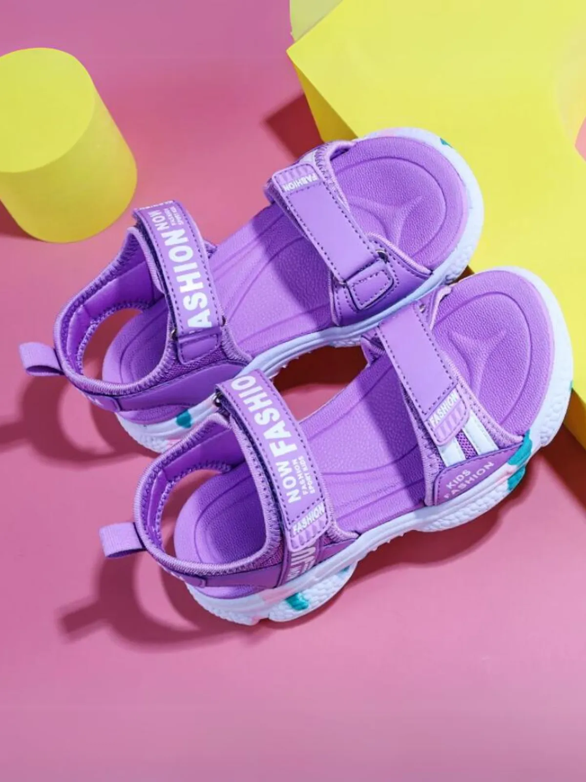 Stylish and Comfortable Girls' Pink Sports Sandals By Liv and Mia