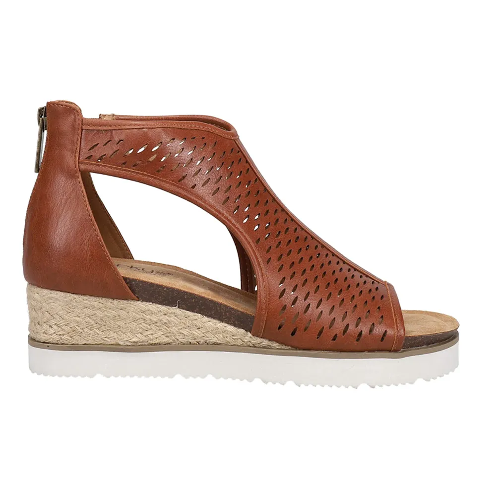 Sugar Momma Cut-Outs Espadrille Wedge Sandals