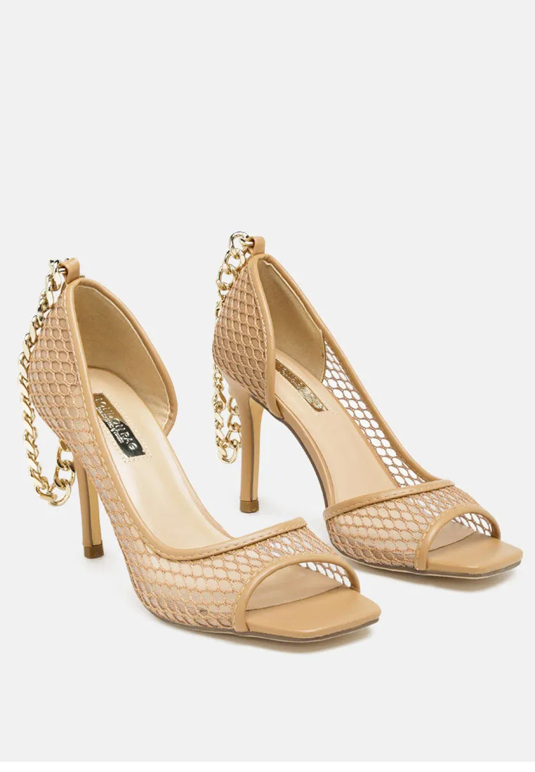 Sugar Stick Jewel Mesh Stiletto Sandals