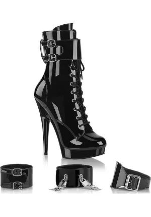 SULTRY-1023 [Black Patent] | Platform Boots [PREORDER]