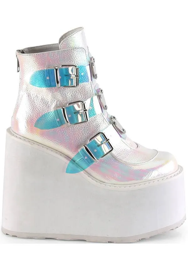 SWING-105 [Pearl Iridescent] | PLATFORM BOOTS [PREORDER]