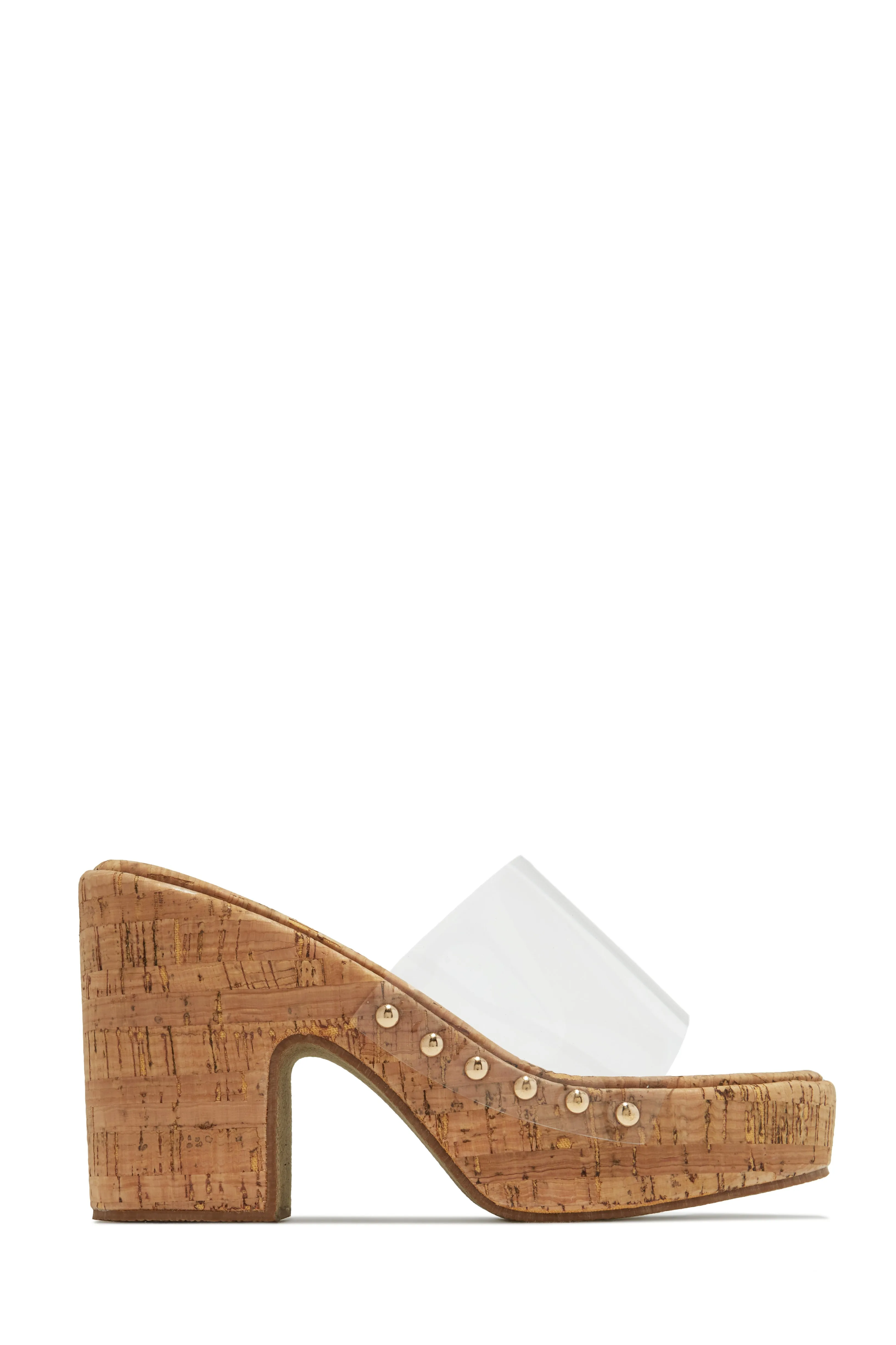 Talya Platform Block Heel Mules - Cork