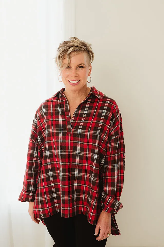 Tamra Plaid Pullover