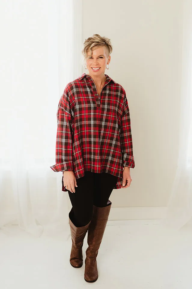 Tamra Plaid Pullover