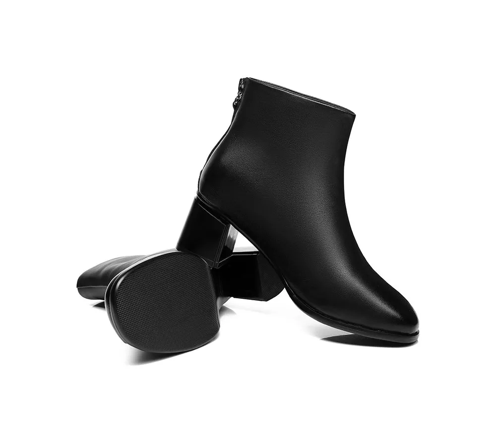 TARRAMARRA® Women Leather Zipper Black Ankle Boots Romina