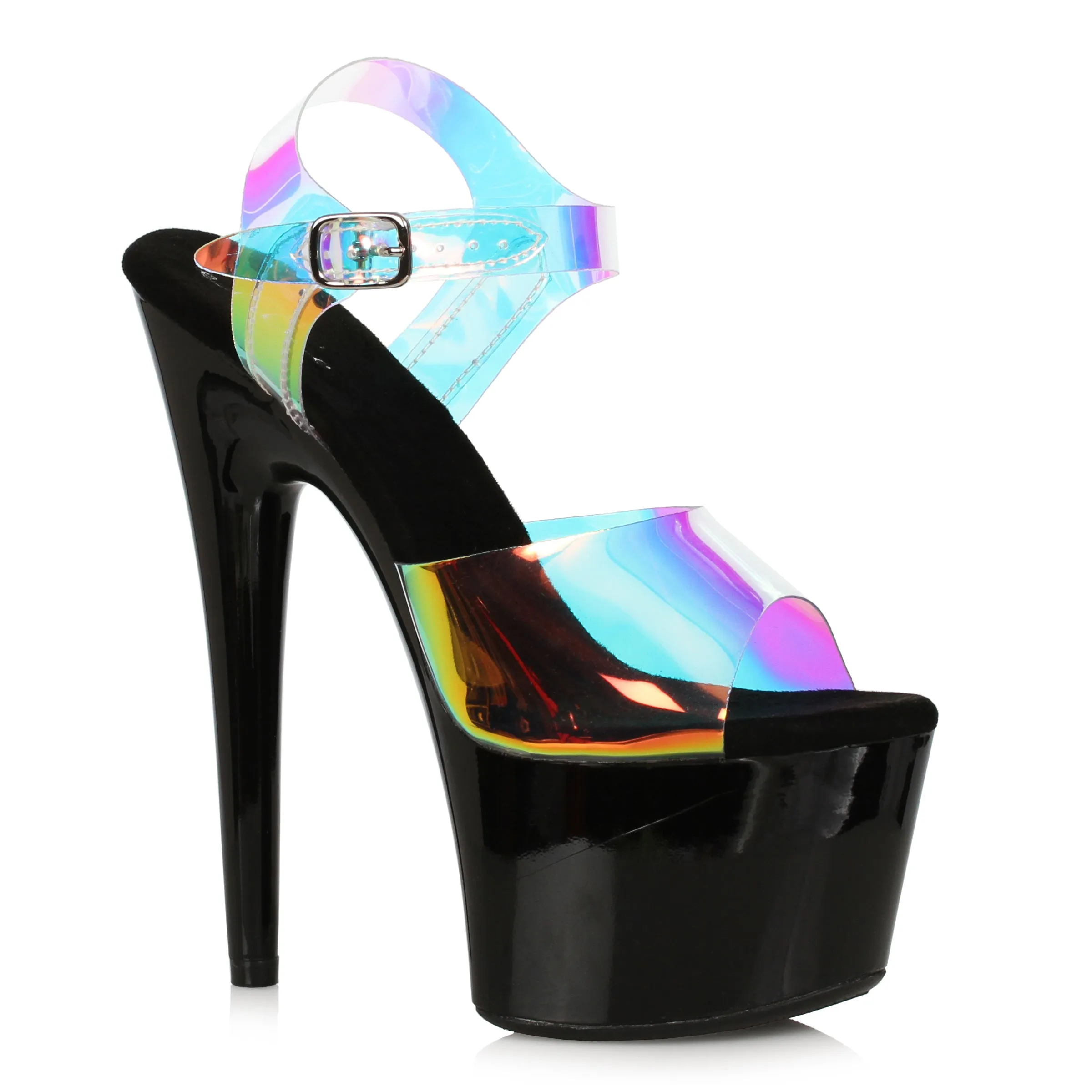 Taryn-709 Holographic Platform Sandals