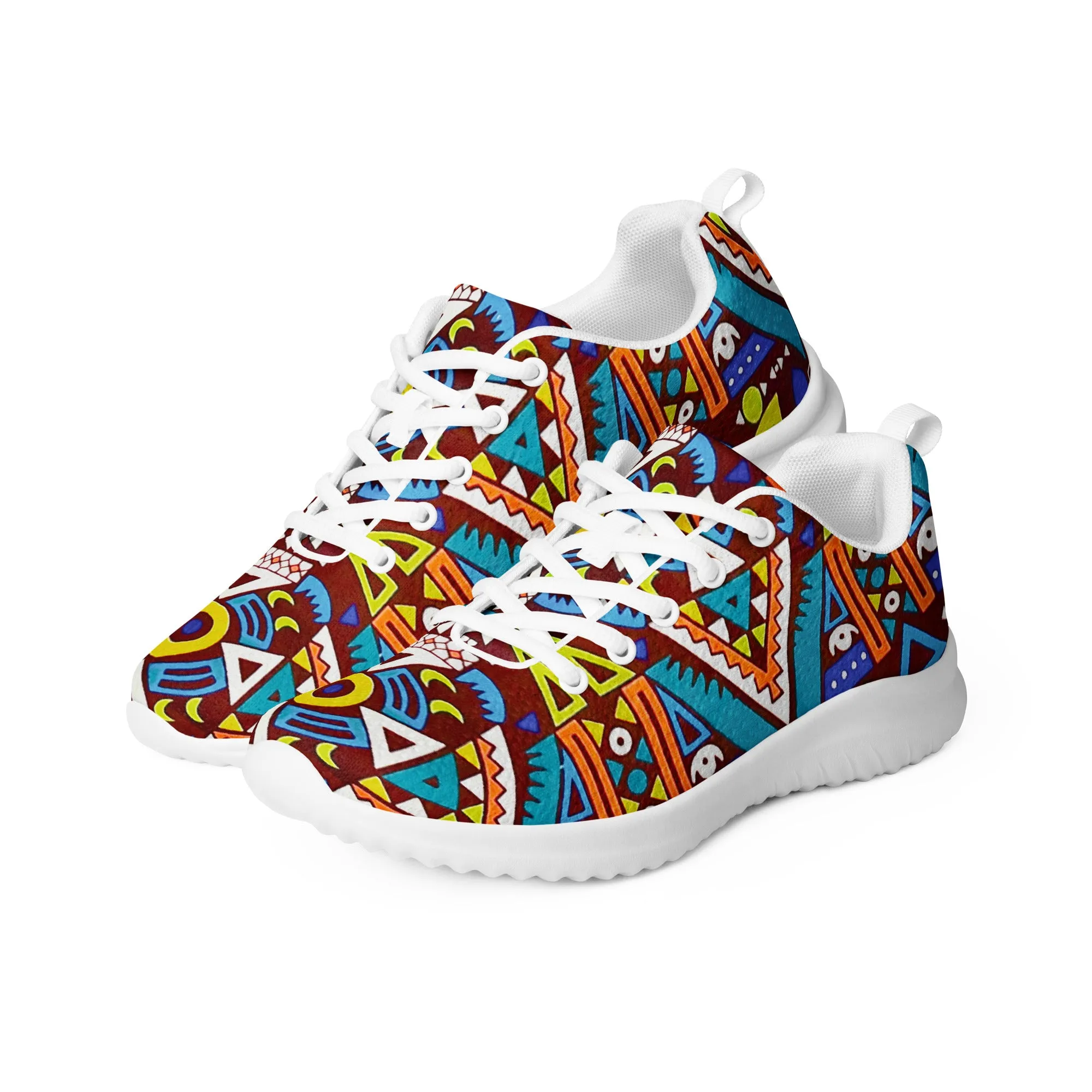 Tozi Tribal Print Men’s Athletic Shoes