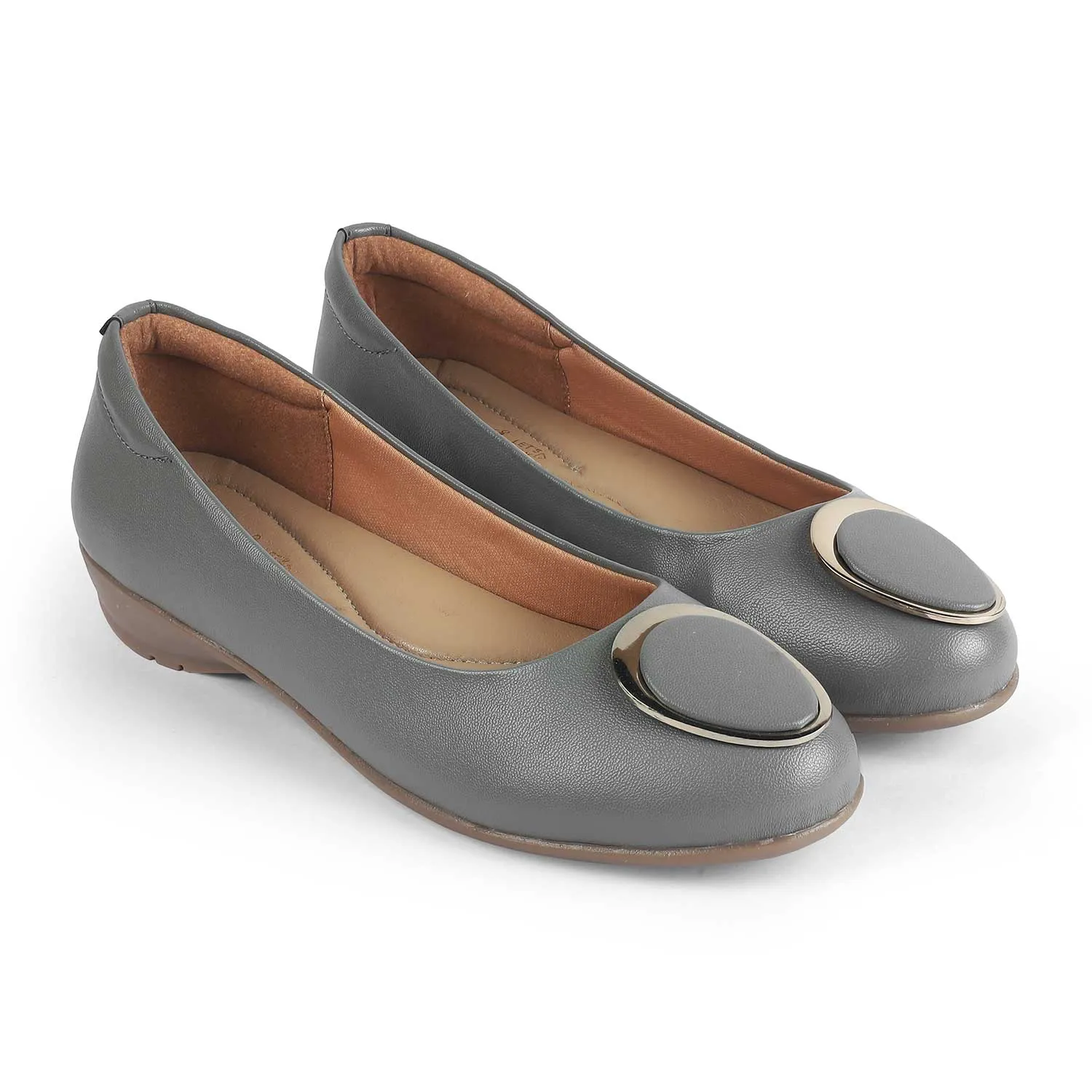 Tresmode Jelo Grey Women's Casual Ballerinas