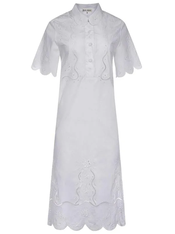 Venyx Dree B Dress White Astro Broderie