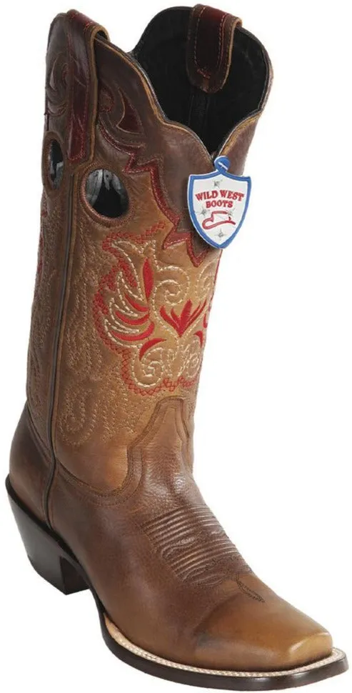 Wild West 2319951 Men's | Color Honey | Women's Wild West Rage Leather Square Toe Boots Handmade