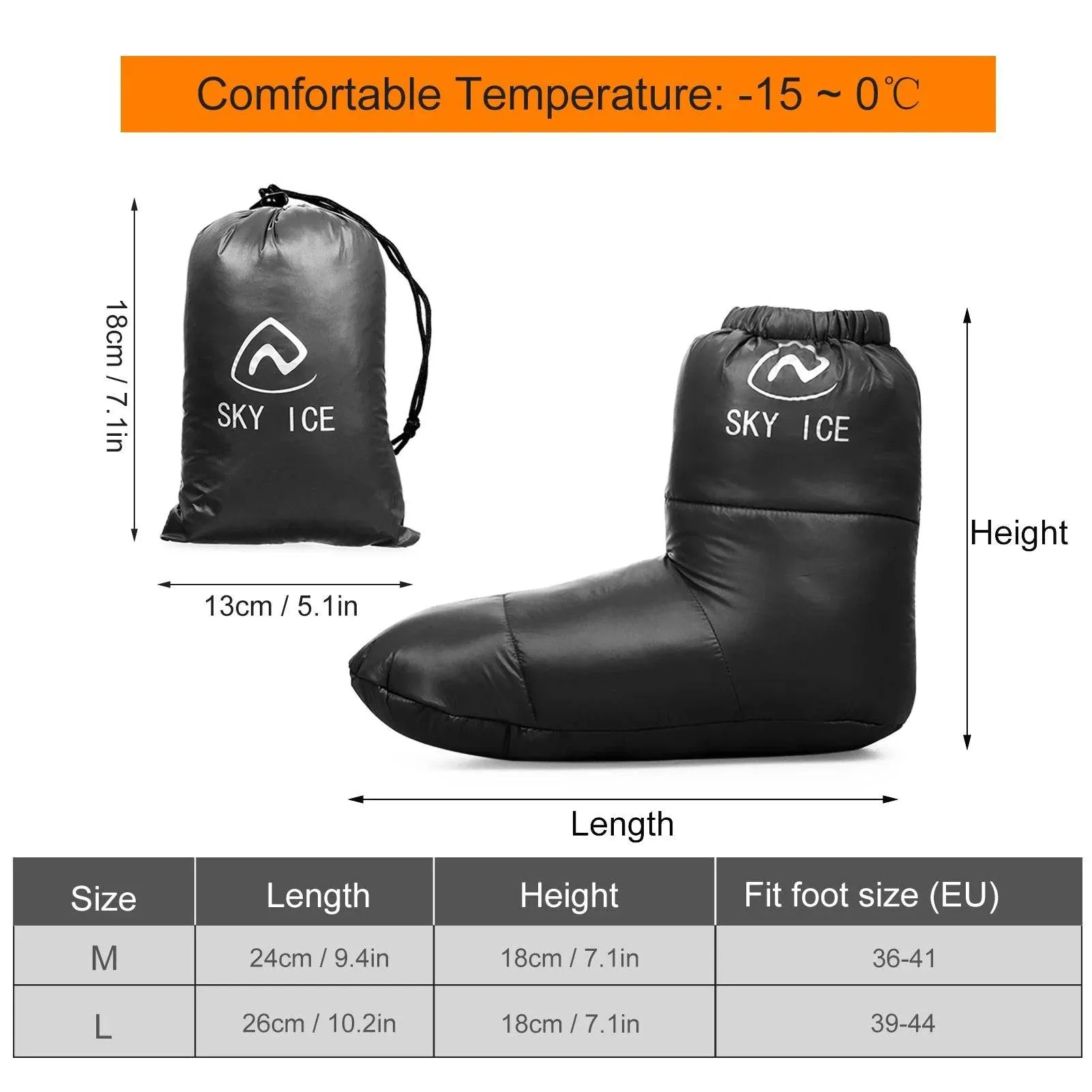 Winter Warm Duck Down Slippers Boots Warm Down Foot Cover Socks Home Outdoor Camping Shoes Boots Footwear for Men Women