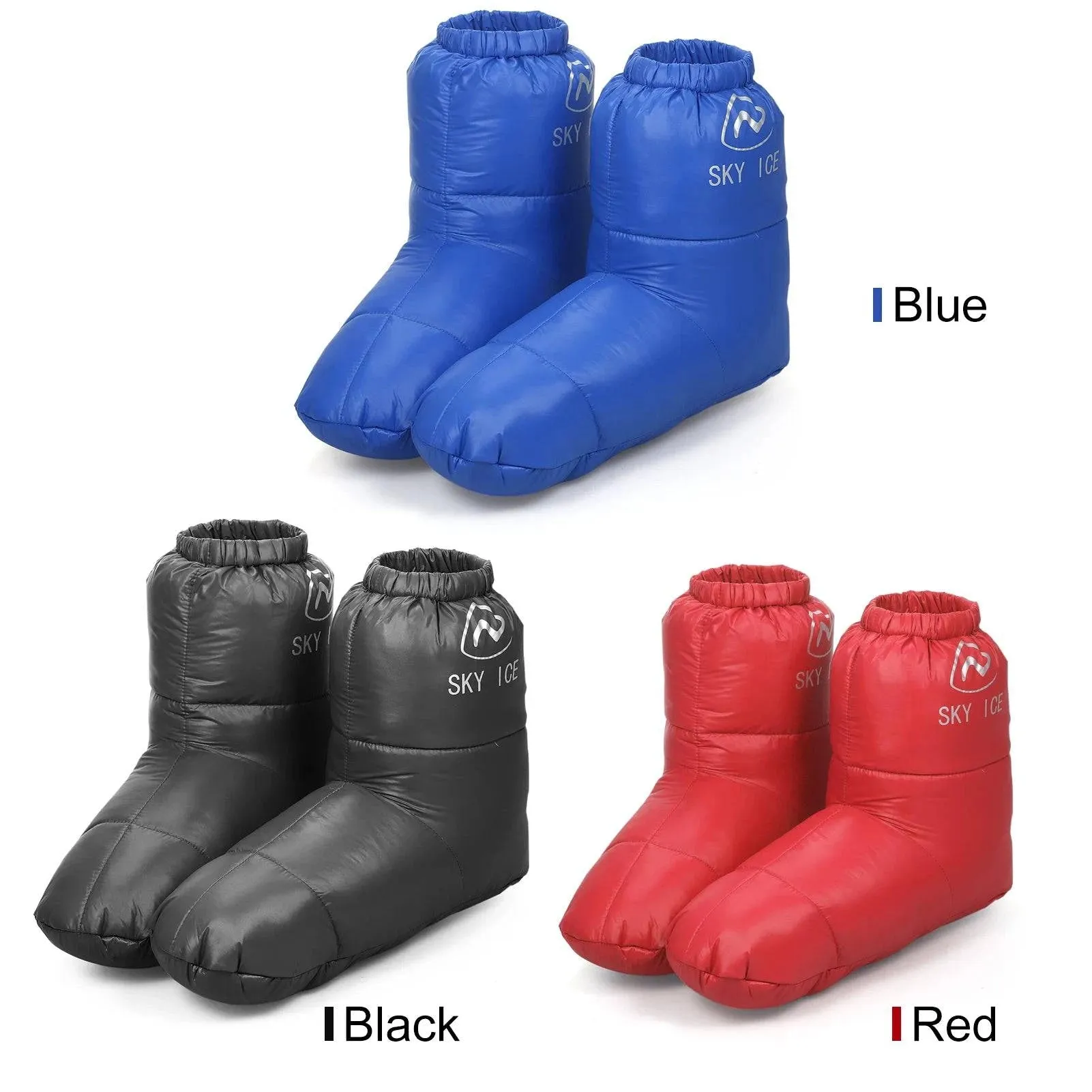 Winter Warm Duck Down Slippers Boots Warm Down Foot Cover Socks Home Outdoor Camping Shoes Boots Footwear for Men Women