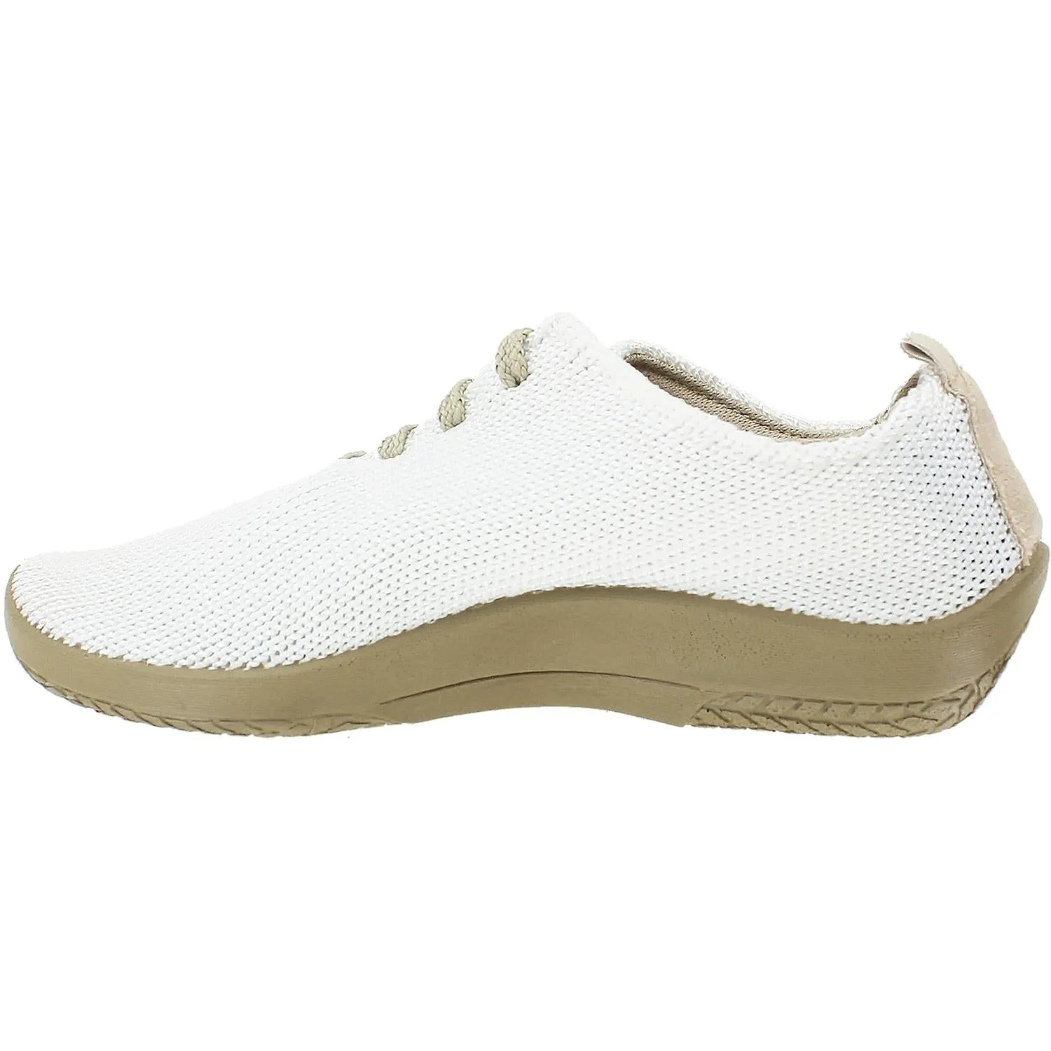 Women's Arcopedico LS White/Beige Knit Fabric