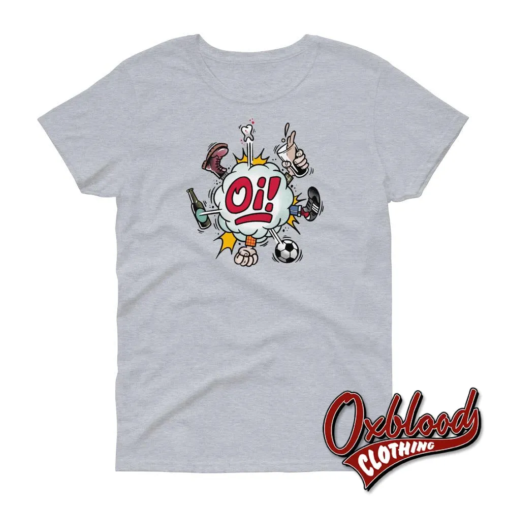 Women's Oi! T-Shirt - Football, Fighting, Drinking & Boots by Duck Plunkett