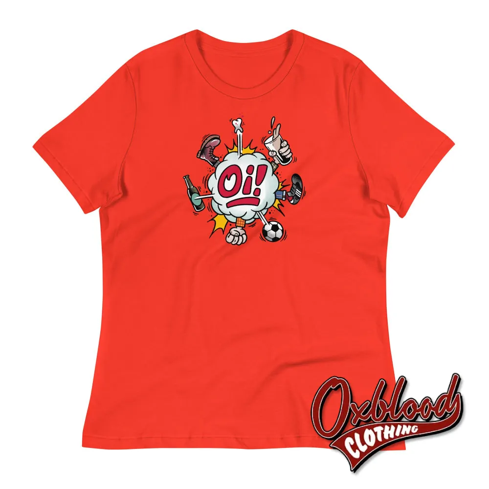 Women's Oi! T-Shirt - Football, Fighting, Drinking & Boots by Duck Plunkett