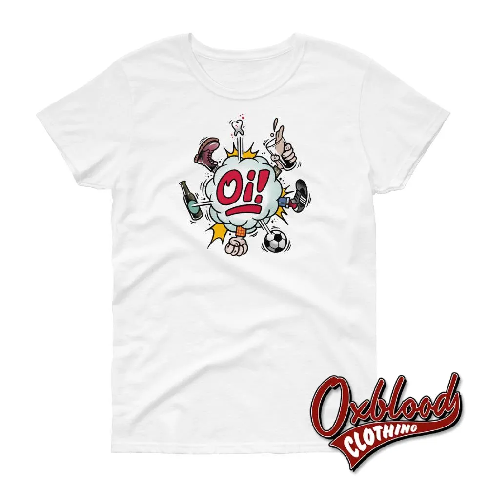 Women's Oi! T-Shirt - Football, Fighting, Drinking & Boots by Duck Plunkett