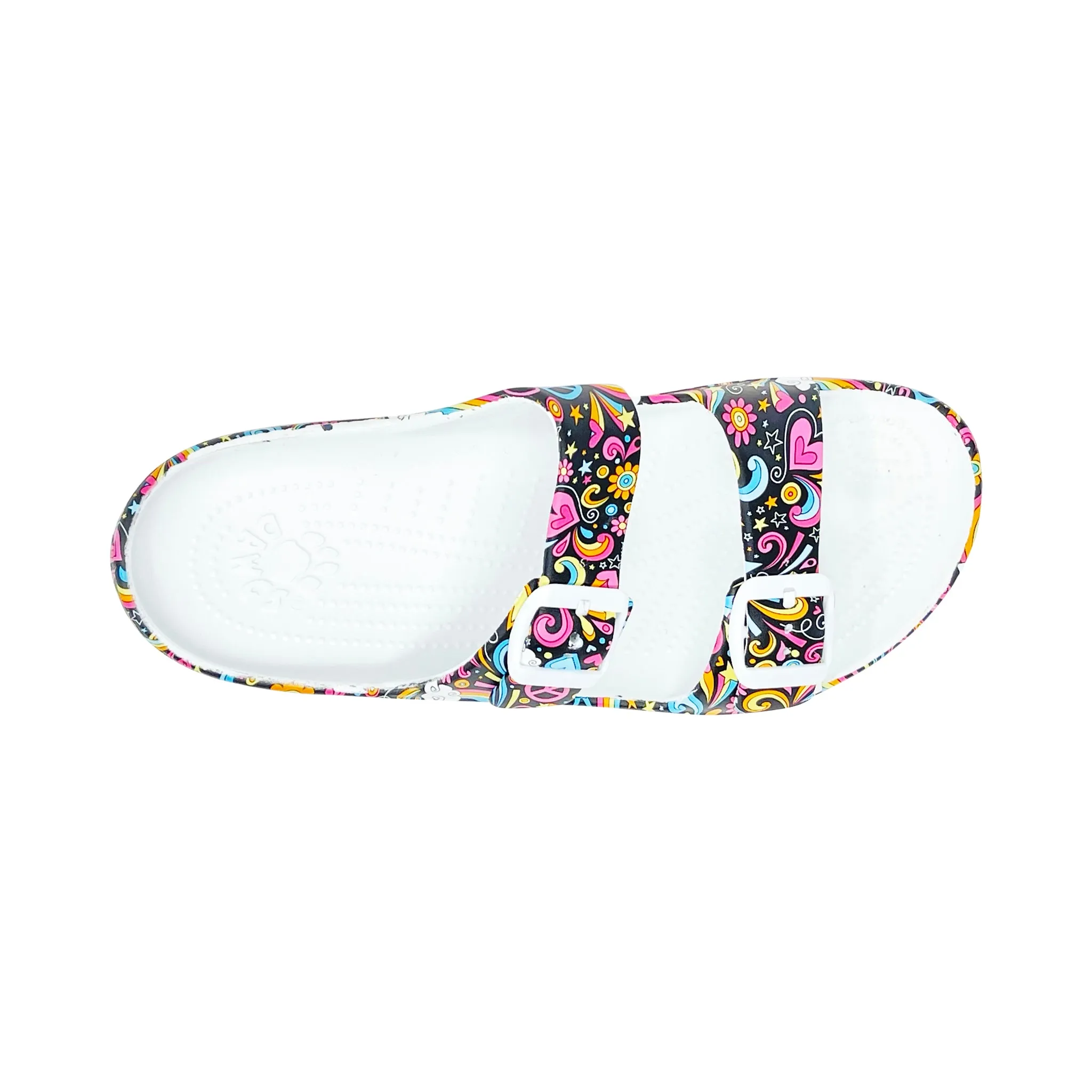 Women's PAW Print Adjustable 2-Strap Sandals - Peace Out