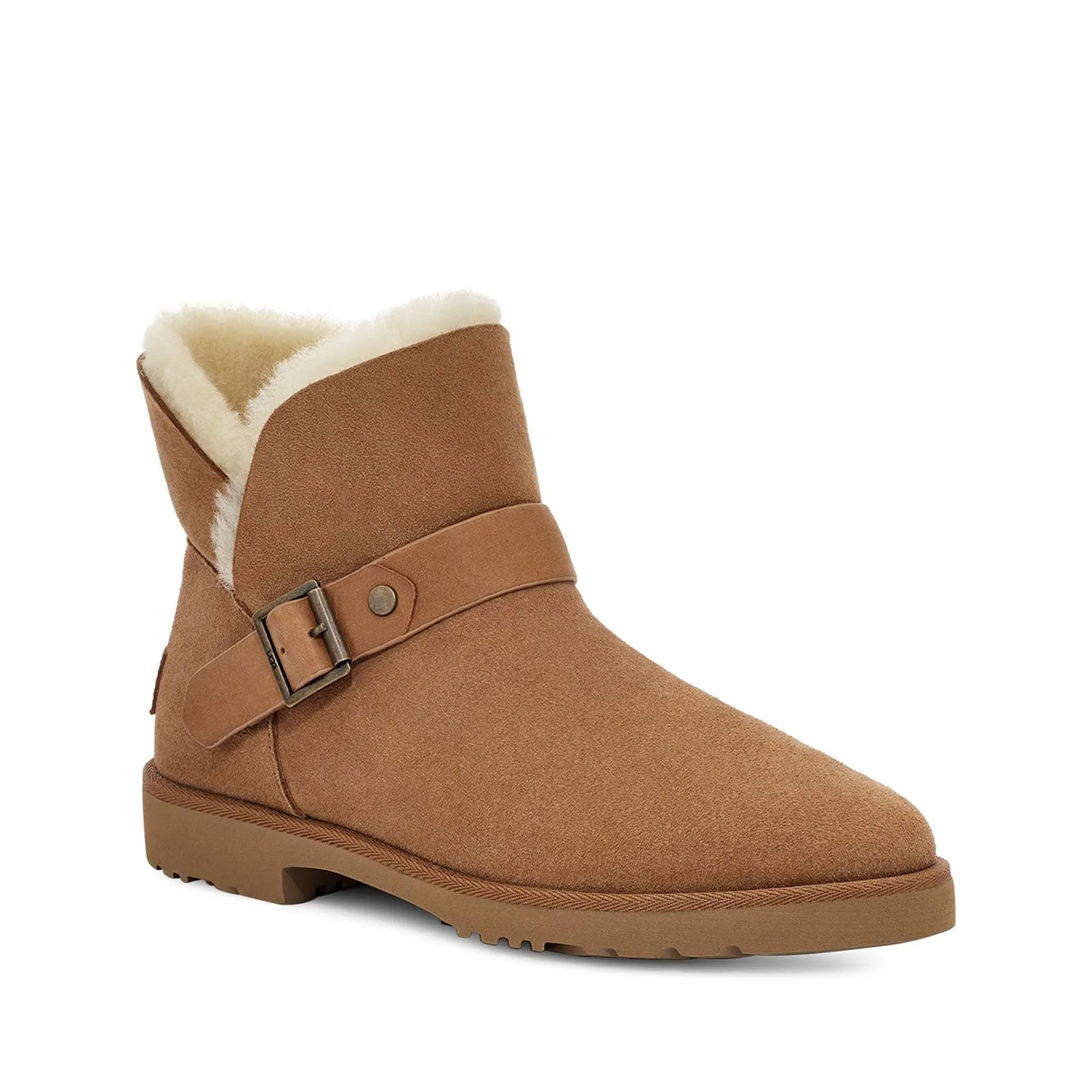 Women's Shoes UGG ROMELY Suede Short Buckle Fashion Boots 1132993 CHESTNUT