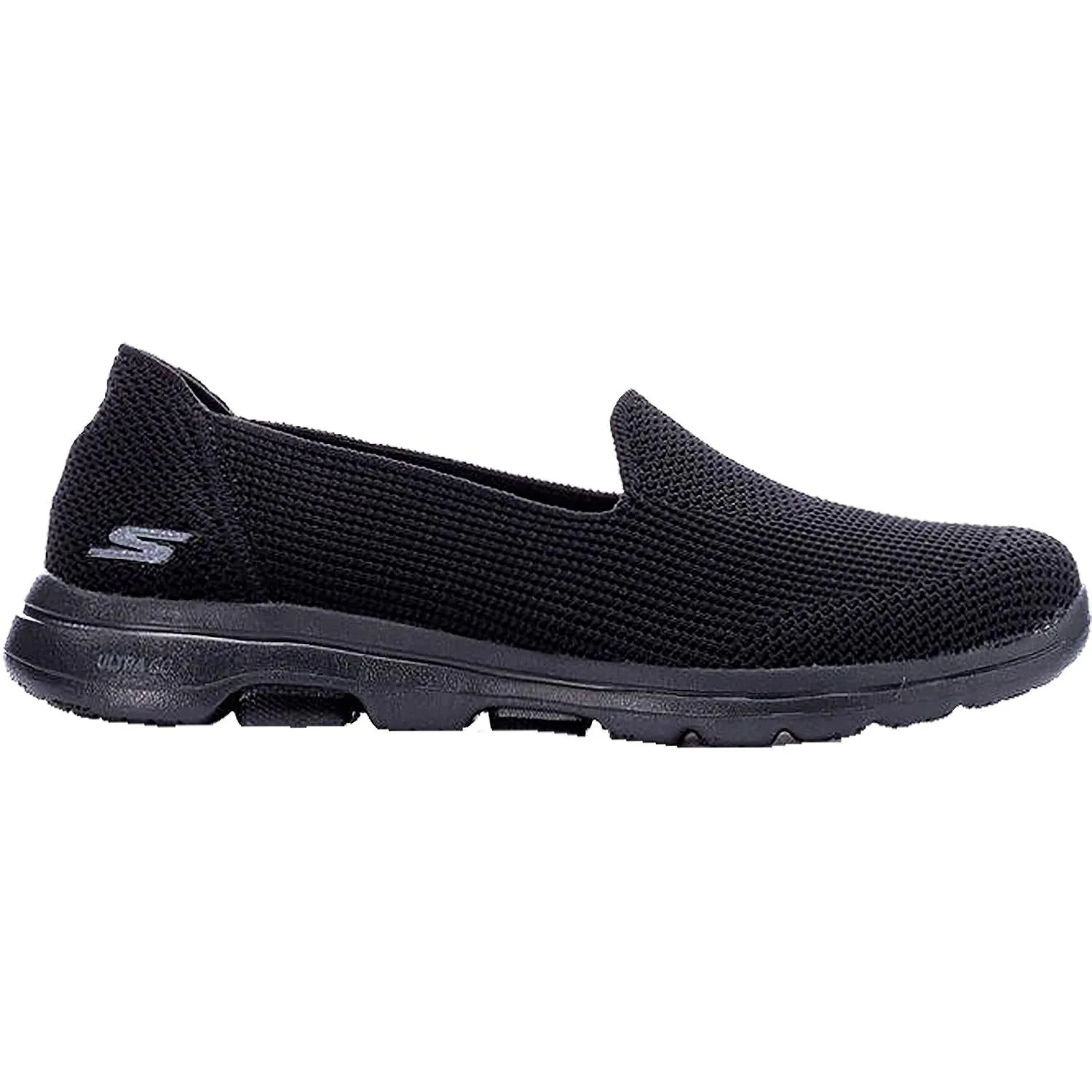 Women's Skechers GOwalk 5 Blessed Black/Black Knit Fabric