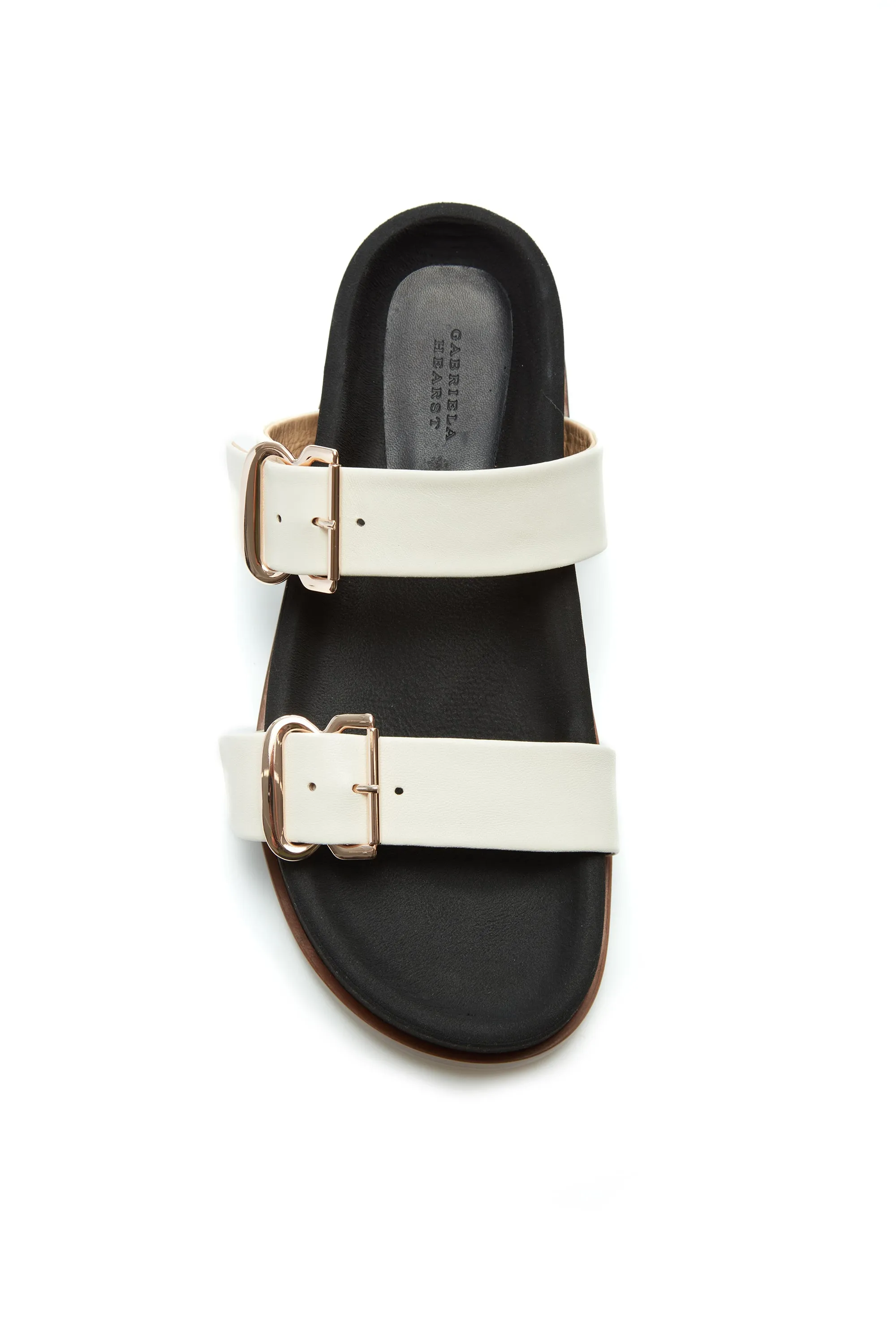 Wren Platform Sandal in Ivory Nappa Leather