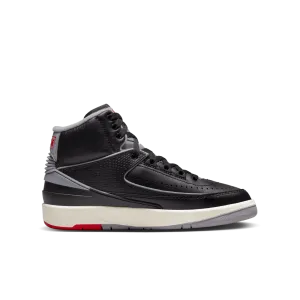 YOUTH AIR JORDAN 2 RETRO "BLACK CEMENT GREY"