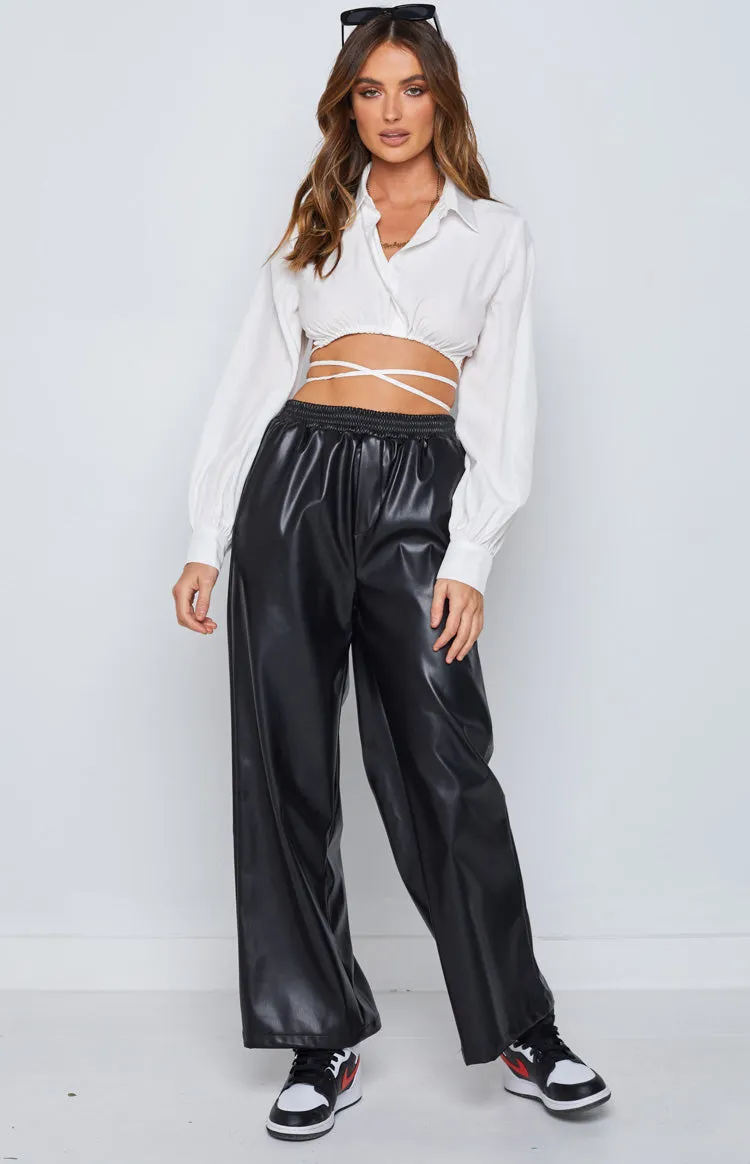 Zarah Black PU Pants